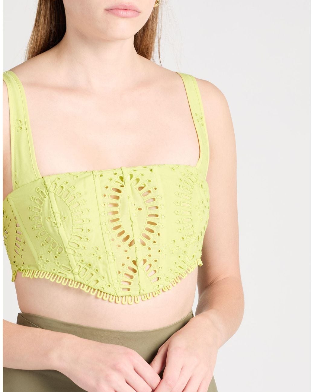 Charo Ruiz Yellow Top Polyester, Cotton