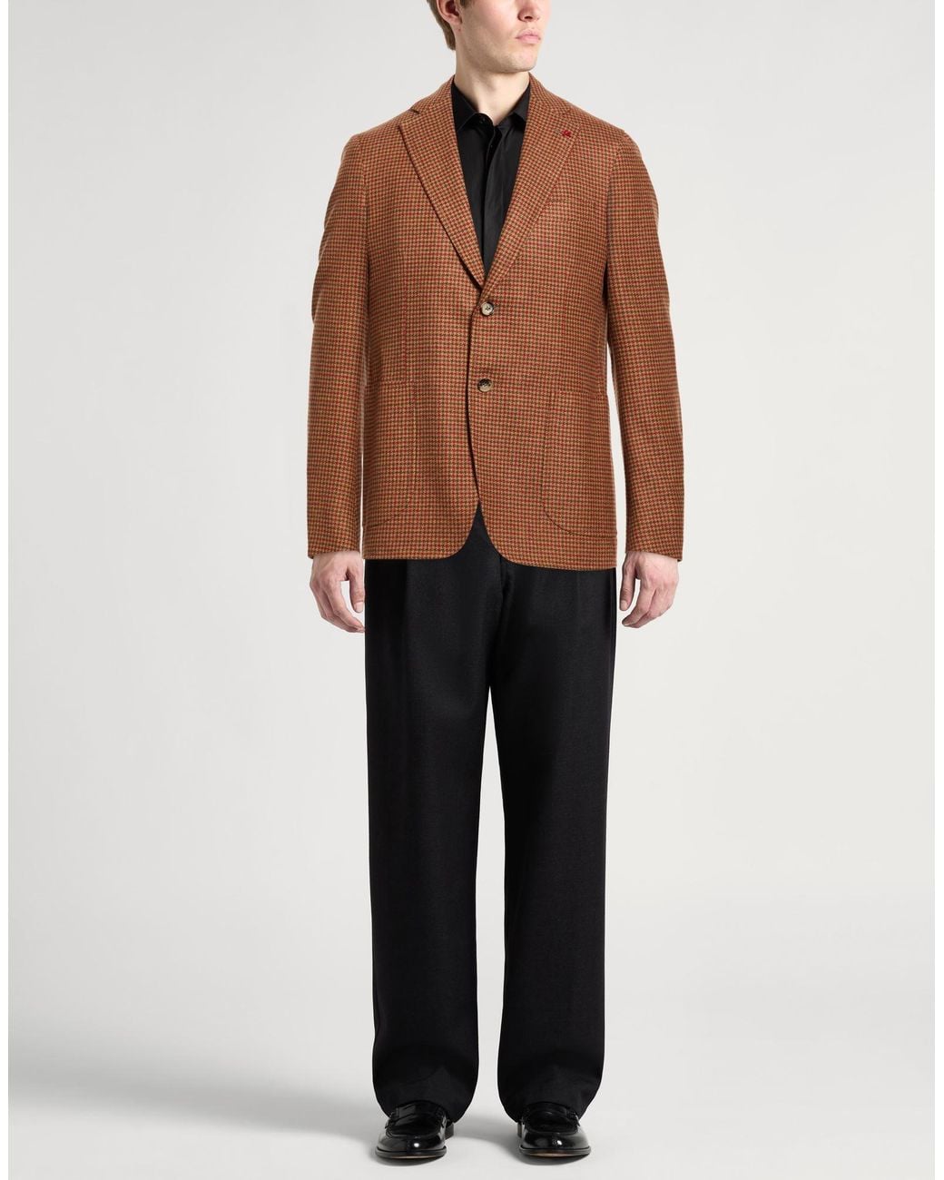 Isaia Brown Blazer Wool for men