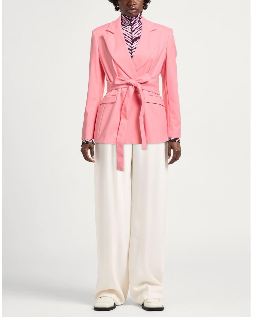 Fracomina Pink Collection Blazer Cotton, Polyester, Elastane