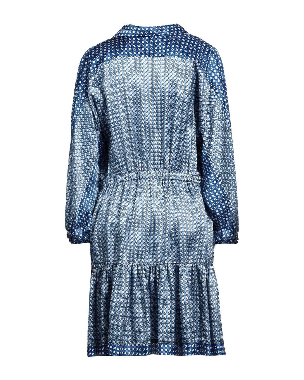 Sandro Blue Azure Mini Dress Viscose