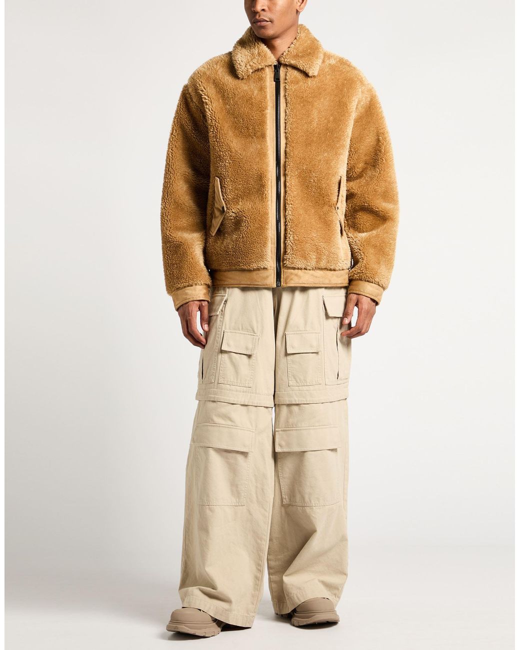 Versace Jeans Couture Brown Shearling & Teddy for men