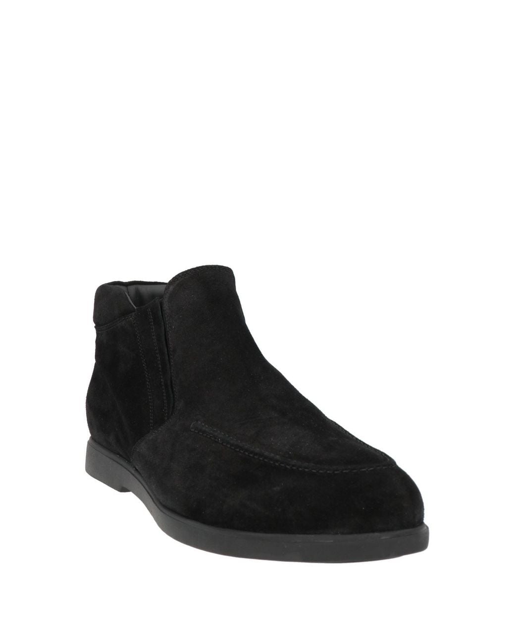 Testoni Black Ankle Boots Calfskin for men