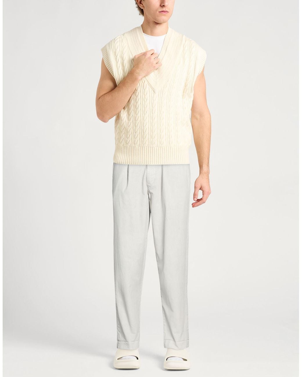 Mason's Gray Pants Cotton for men
