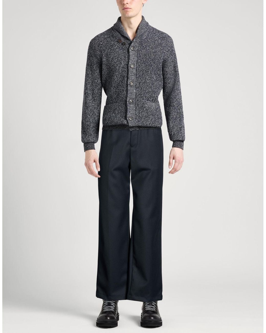 Emporio Armani Blue Pants Polyester, Virgin Wool for men