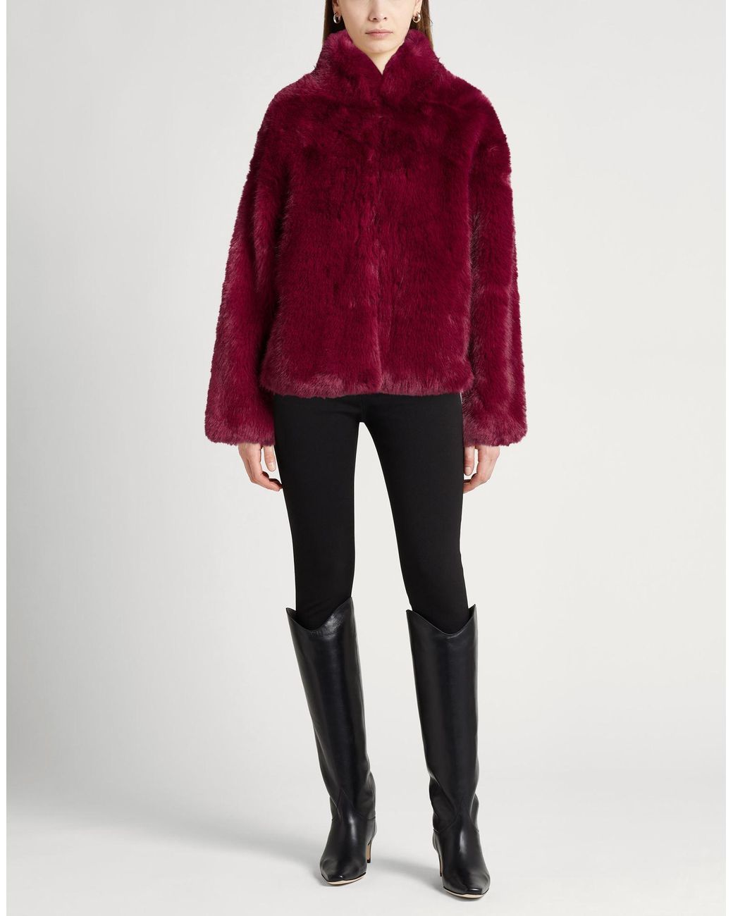 Silvian Heach Red Shearling & Teddy