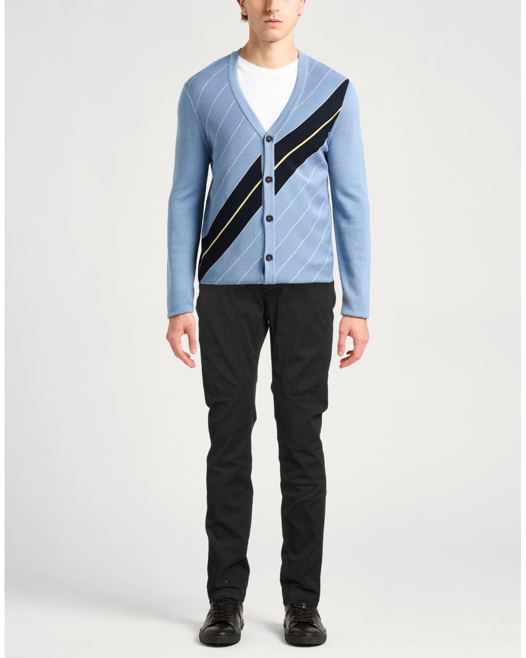 Jeckerson Black Pants Cotton, Elastane for men