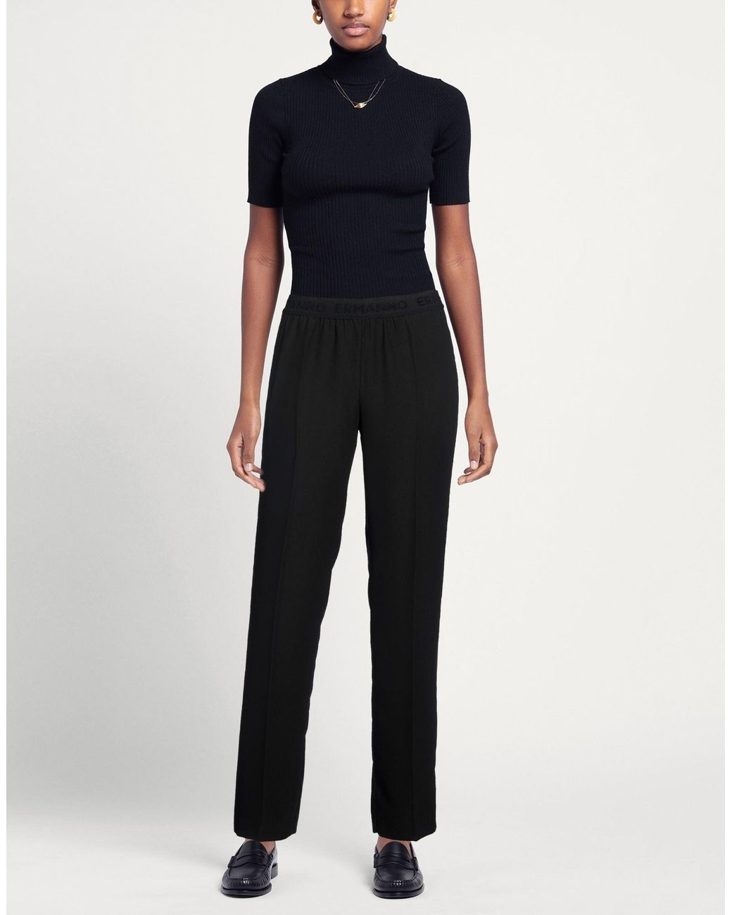 ERMANNO FIRENZE Black Pants Polyester
