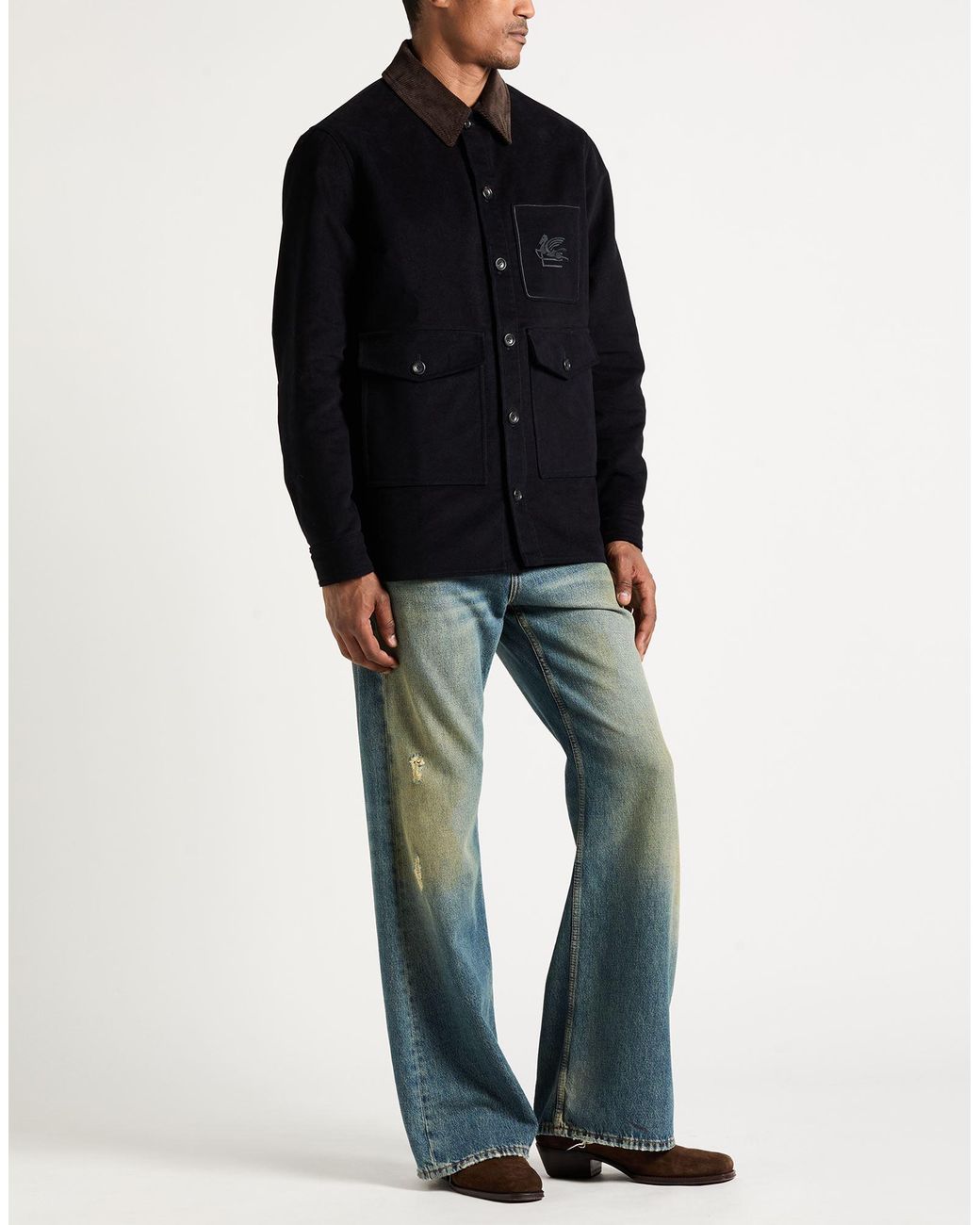 Etro Blue Jacket Cotton for men