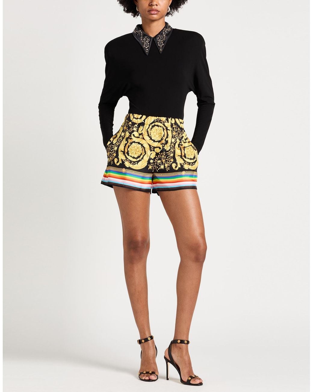 Versace Metallic Shorts & Bermuda Shorts