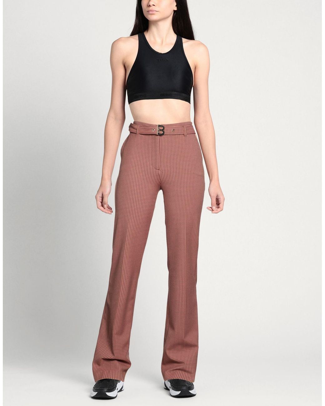 Blugirl Blumarine Red Pants Polyester, Viscose, Elastane