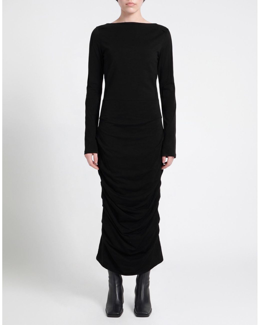 Nostrasantissima Black Maxi Dress Cotton, Elastane