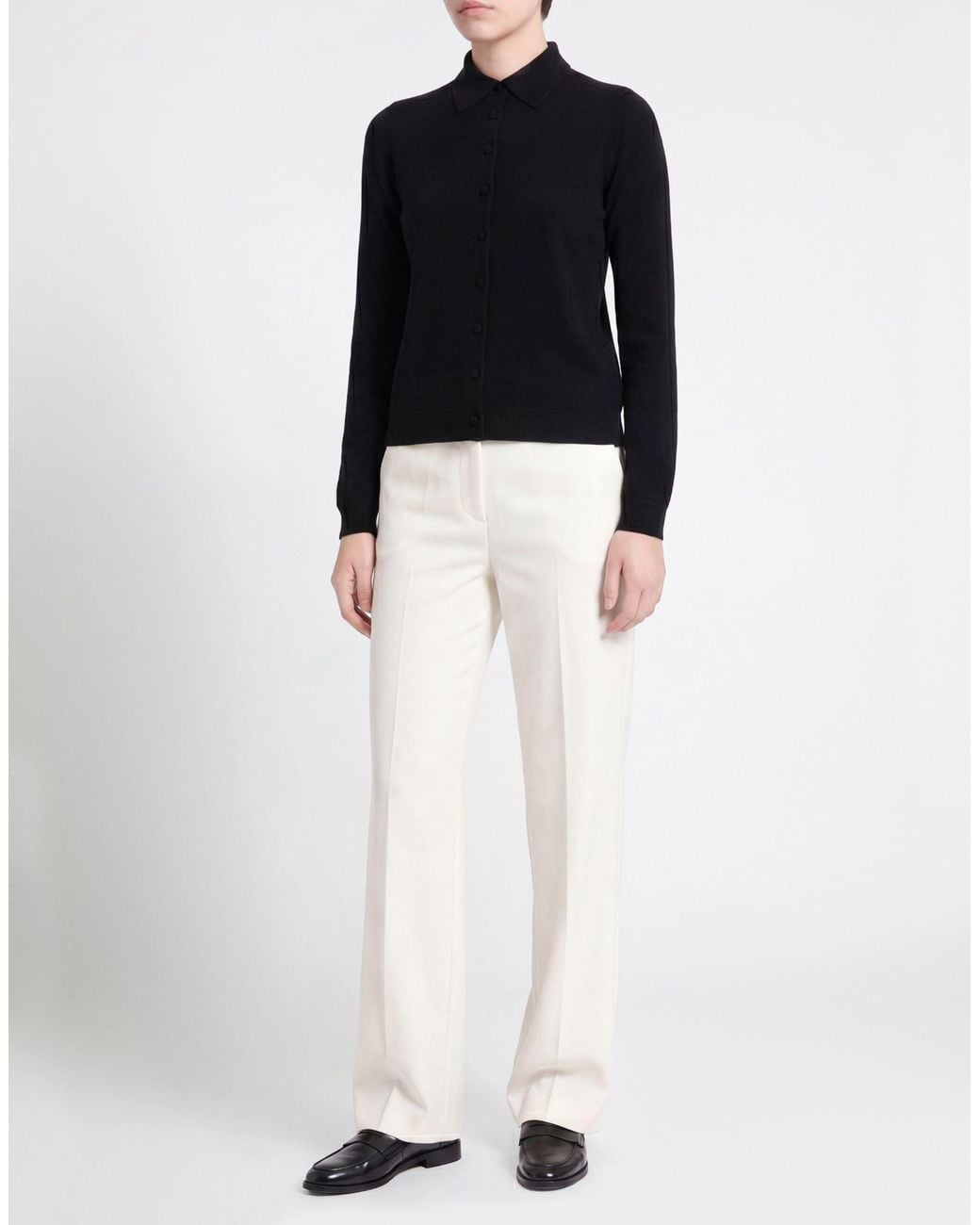 Alpha Studio Black Sweater Geelong Wool