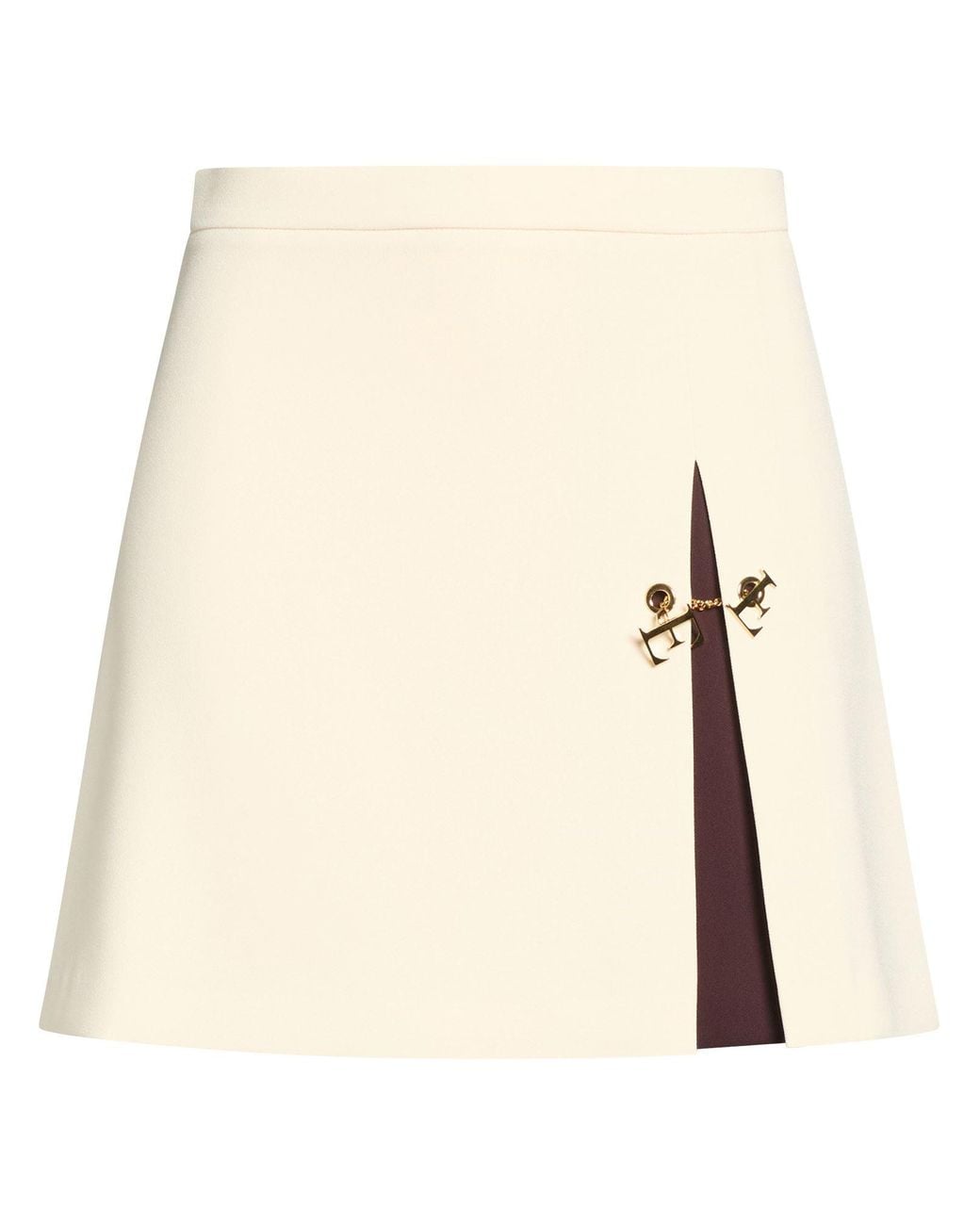 Elisabetta Franchi Natural Mini Skirt Polyester, Elastane