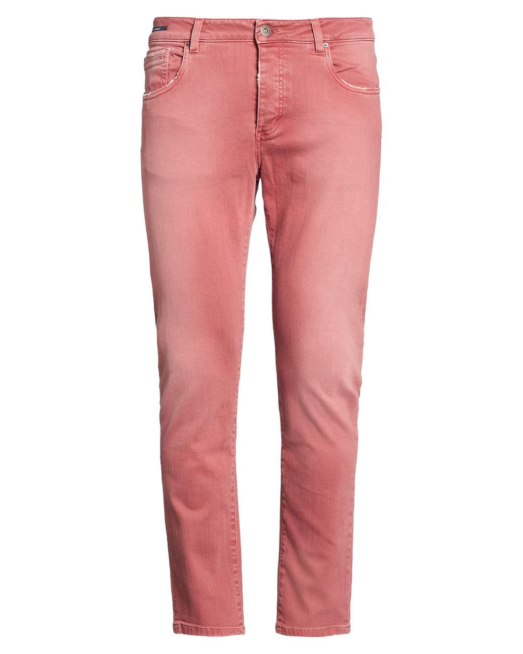 Teleria Zed Red Rust Jeans Cotton, Elastane for men
