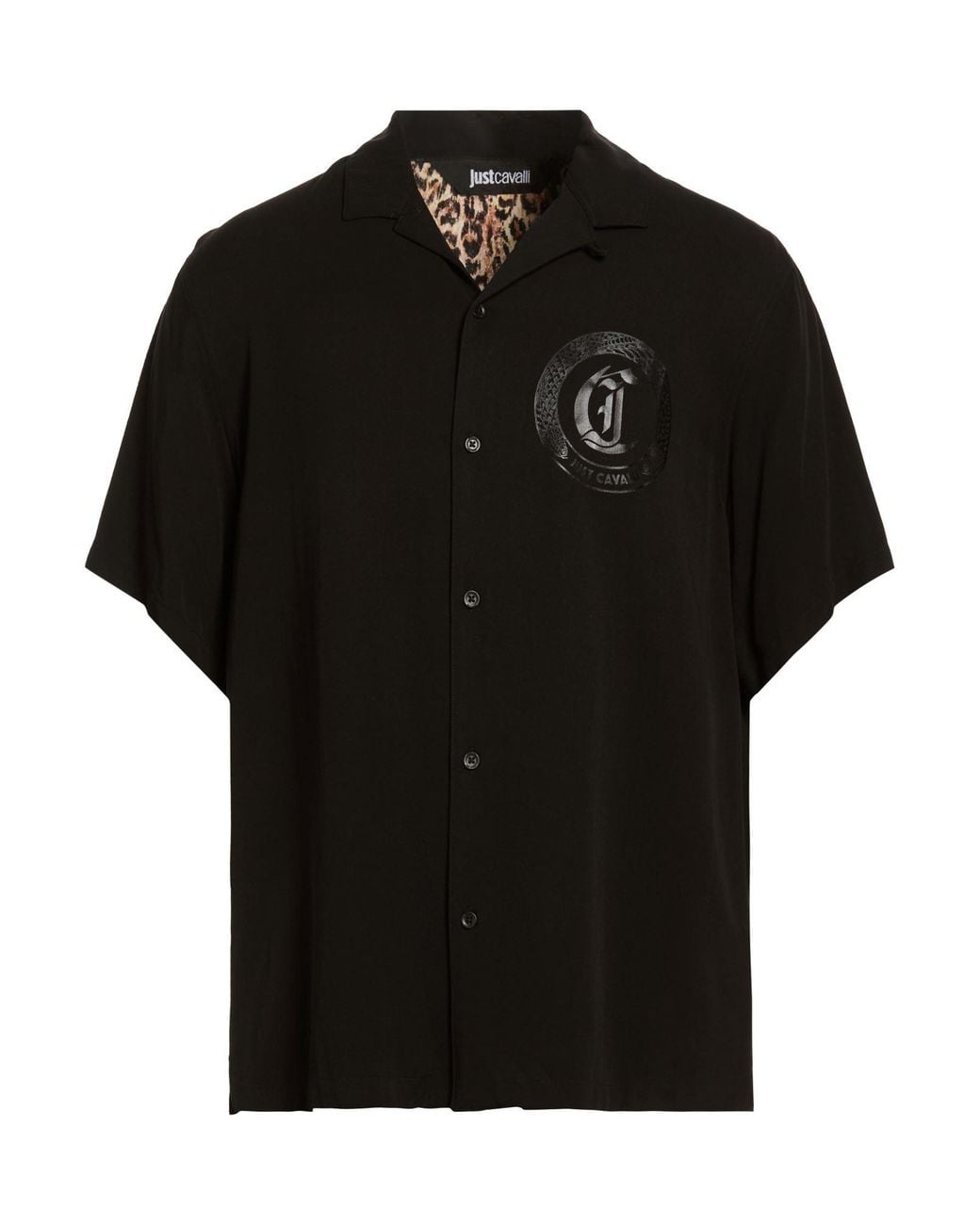 Just Cavalli Black Shirt Viscose for men