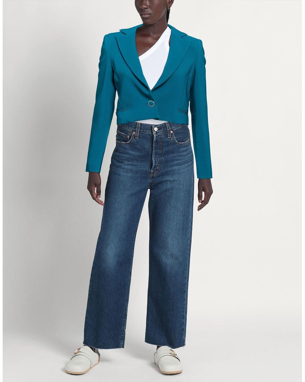 Rebel Queen Blue Blazer Polyester, Elastane