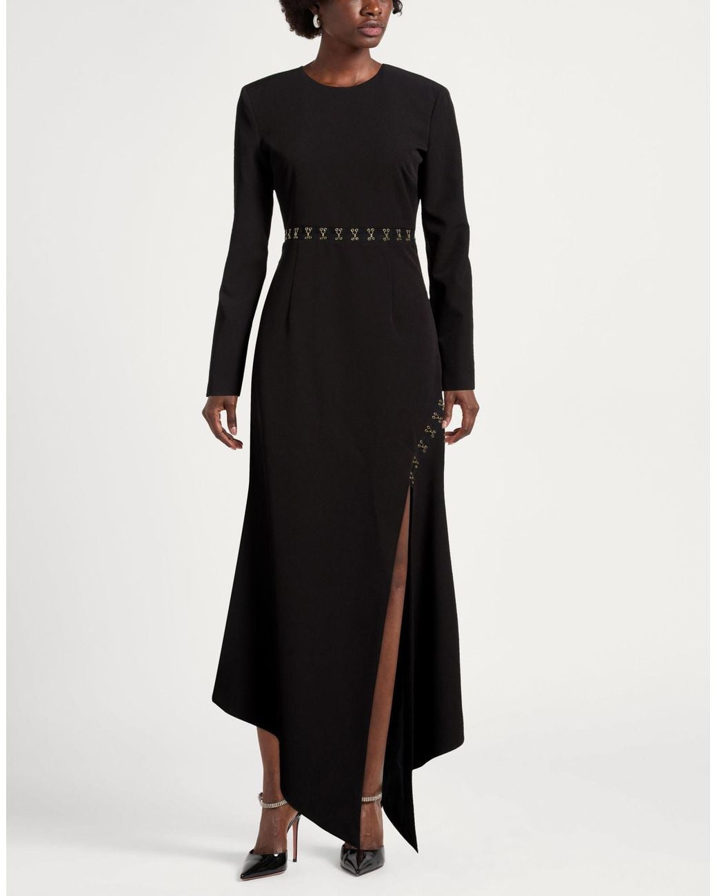 Just Cavalli Black Maxi Dress Polyester, Elastane