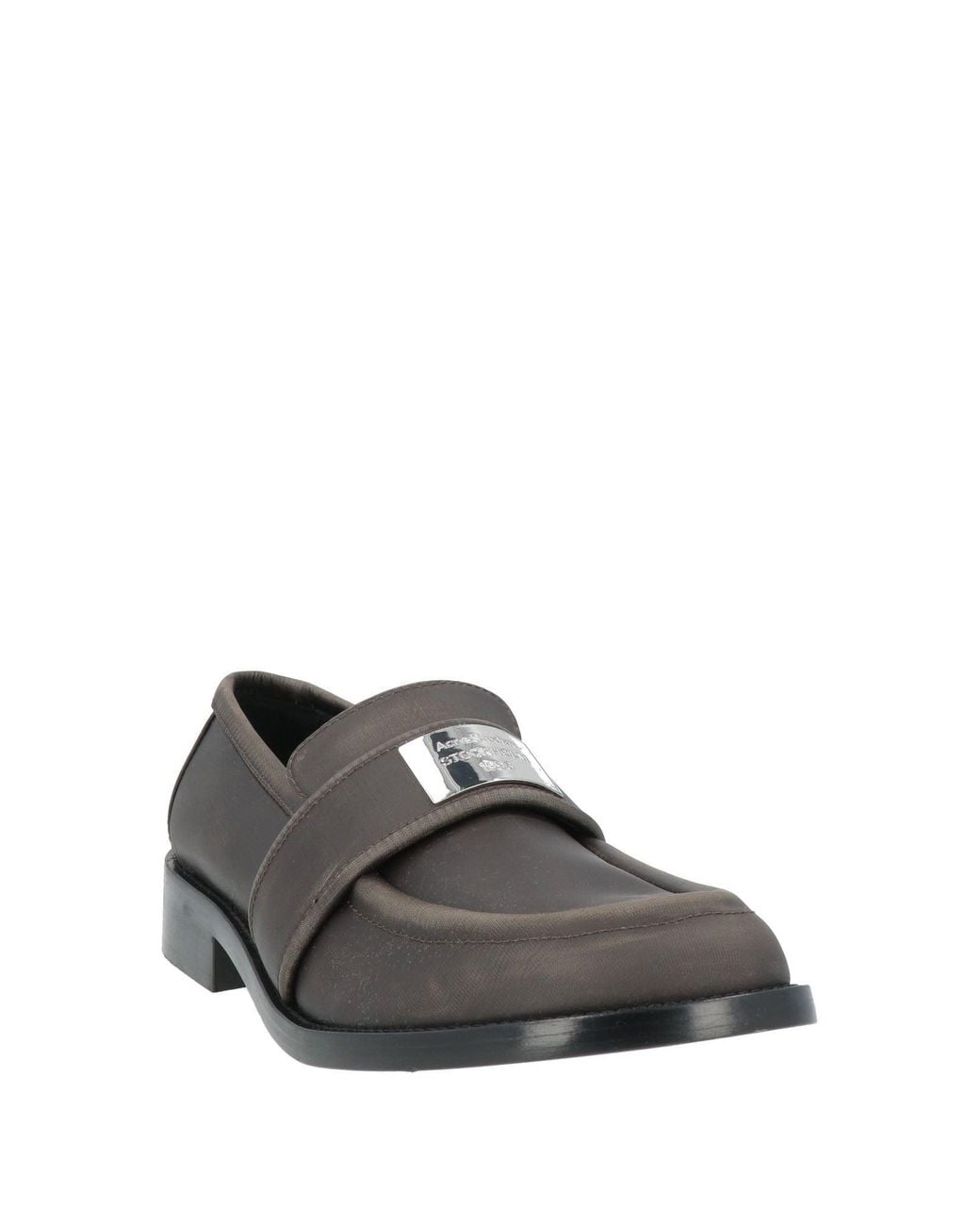 Acne Gray Dark Loafers Textile Fibers for men