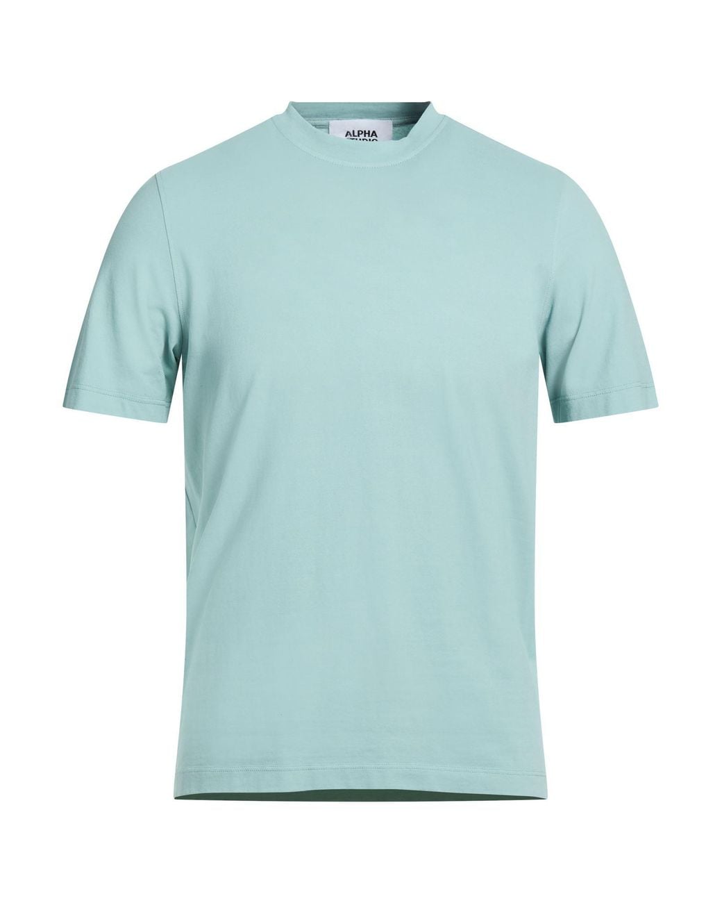 Alpha Studio Blue Military T-Shirt Cotton, Elastane for men