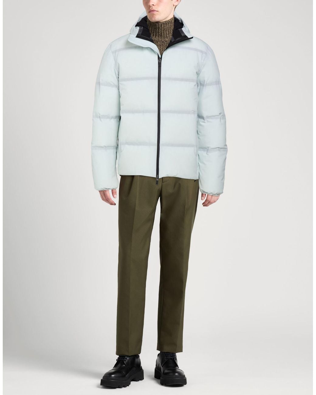 Herno Blue Puffer Polyamide, Elastane, Polyurethane for men