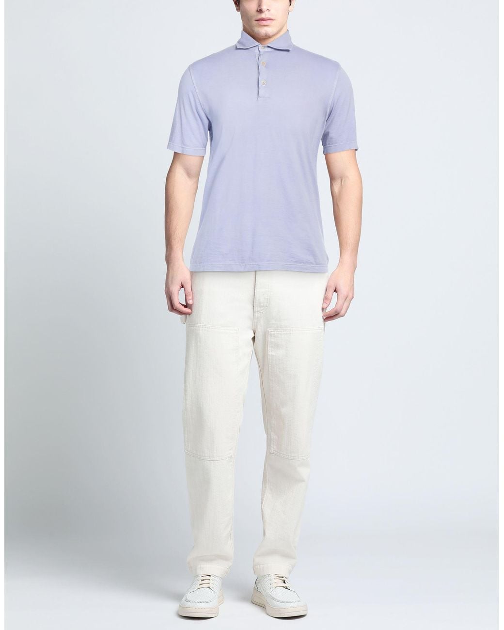 FILIPPO DE LAURENTIIS Blue Polo Shirt for men