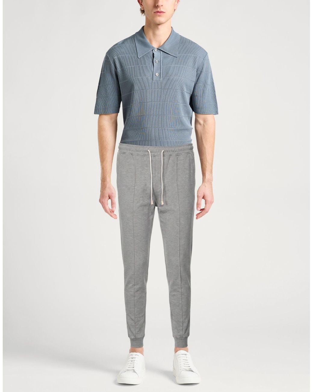 Eleventy Gray Pants Cotton, Polyamide for men