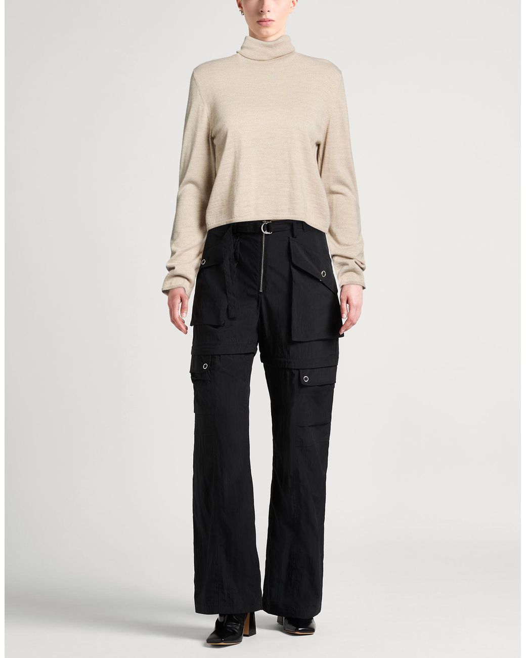 MM6 by Maison Margiela Natural Turtleneck Acrylic, Virgin Wool