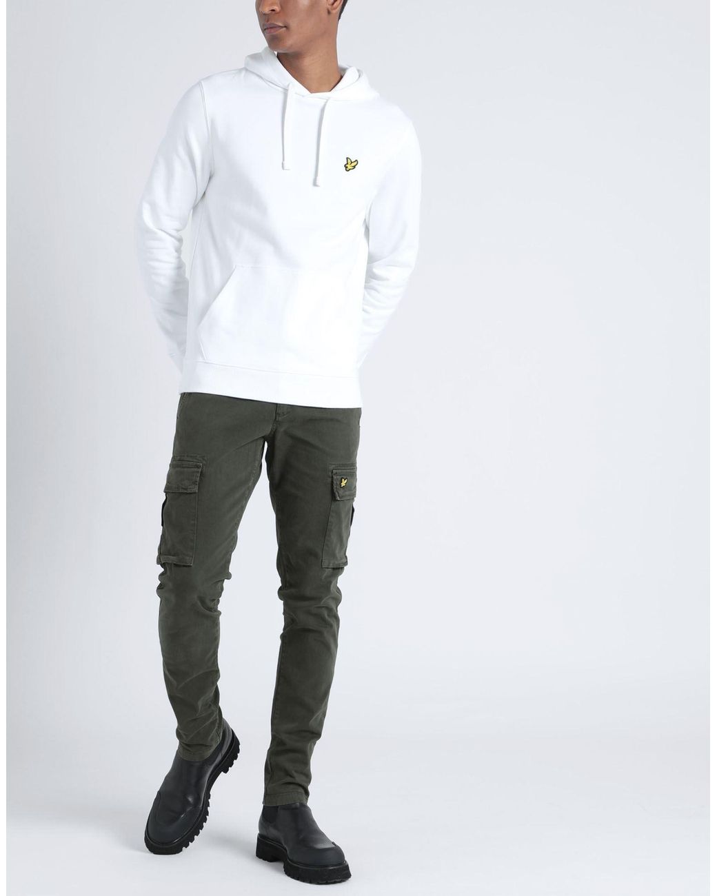 Lyle & Scott Gray Pants Cotton, Elastane for men