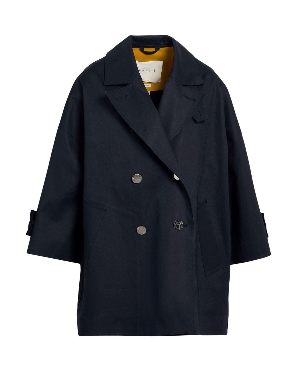 Mackintosh Blue Overcoat & Trench Coat Cotton