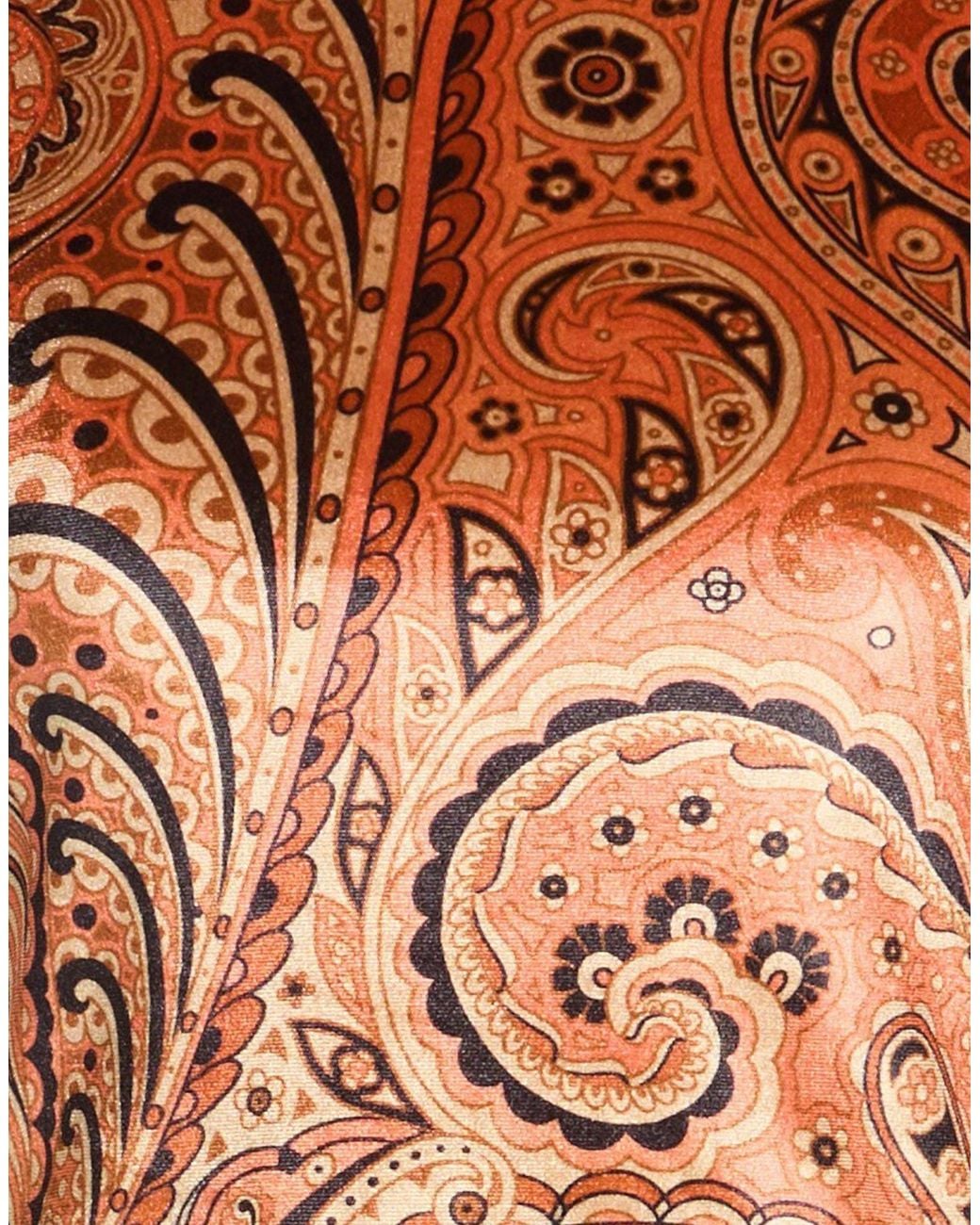 Etro Brown Top Polyester, Elastane