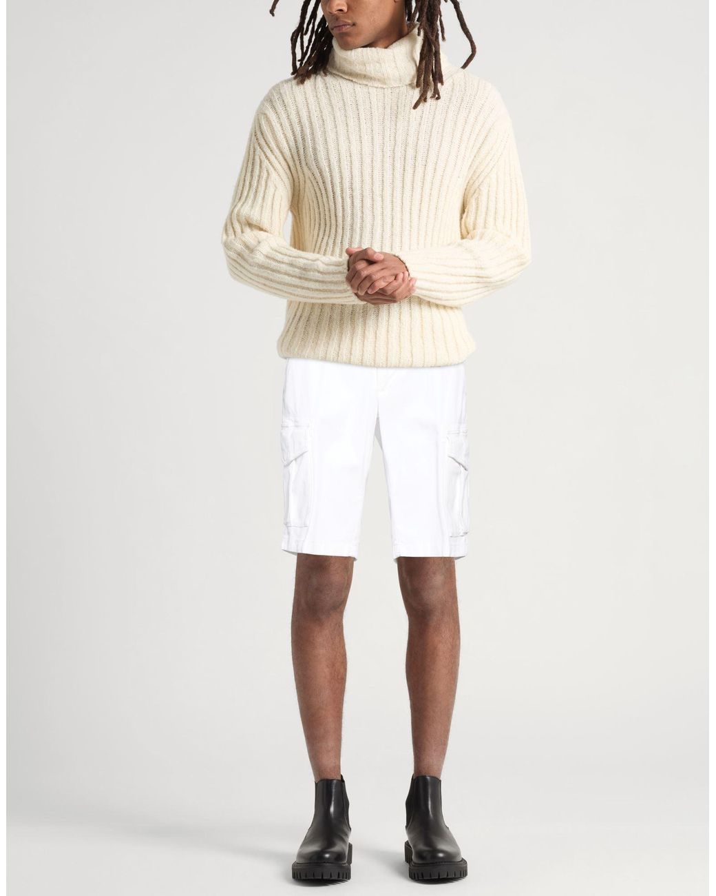 Paul & Shark White Shorts & Bermuda Shorts Cotton, Elastane for men