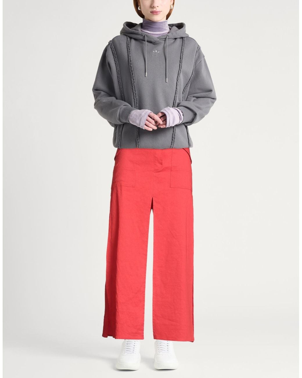 Pinko Red Maxi Skirt Linen, Viscose, Elastane