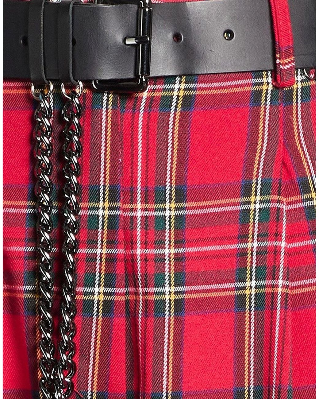 Dixie Red Pants Polyester, Viscose, Elastane