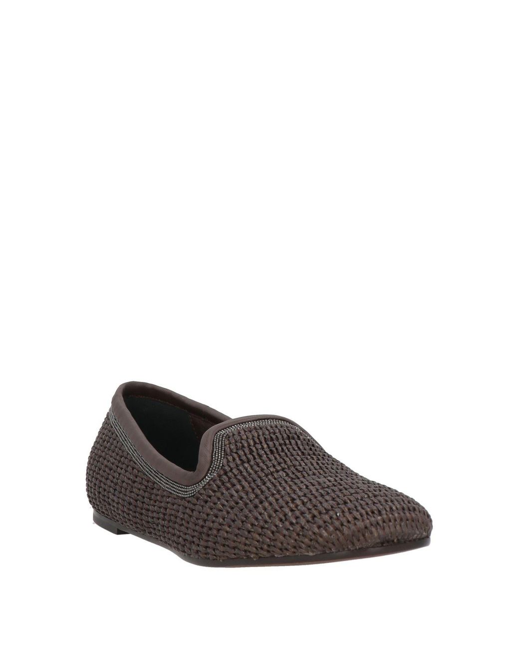 Brunello Cucinelli Brown Dark Loafers Synthetic Material, Leather, Ecobrass