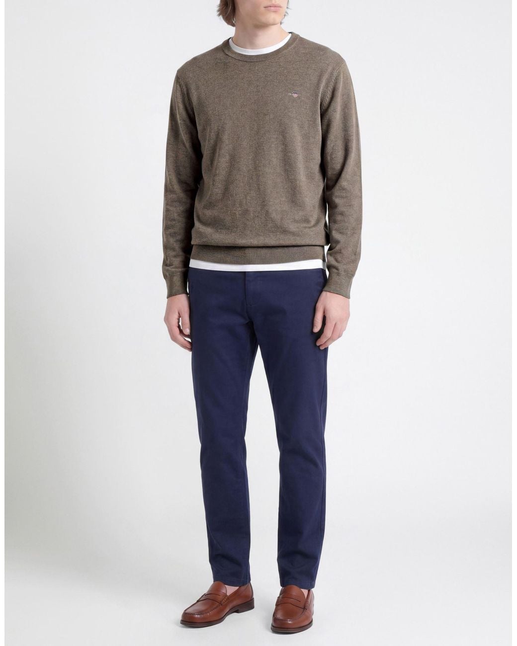 Gant Brown Sweater Cotton, Wool for men