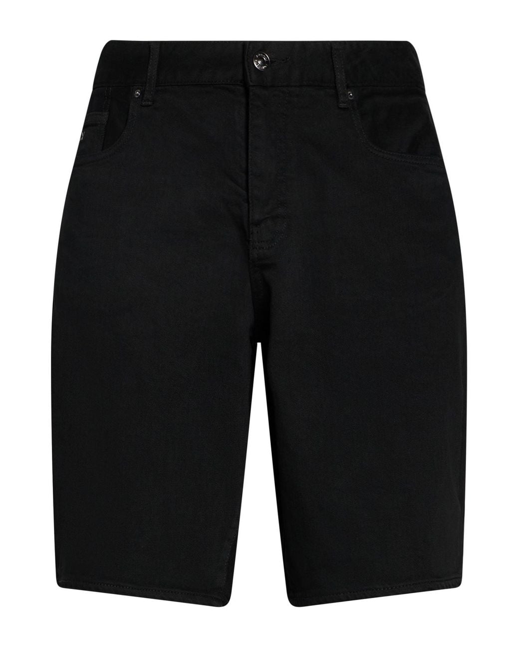 ARMANI EXCHANGE Black Denim Shorts Cotton, Polyester, Elastane for men