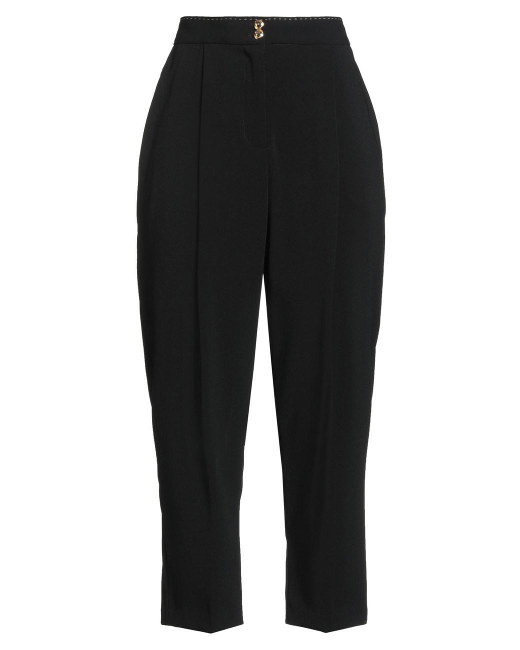Elisabetta Franchi Black Pants Polyester, Elastane
