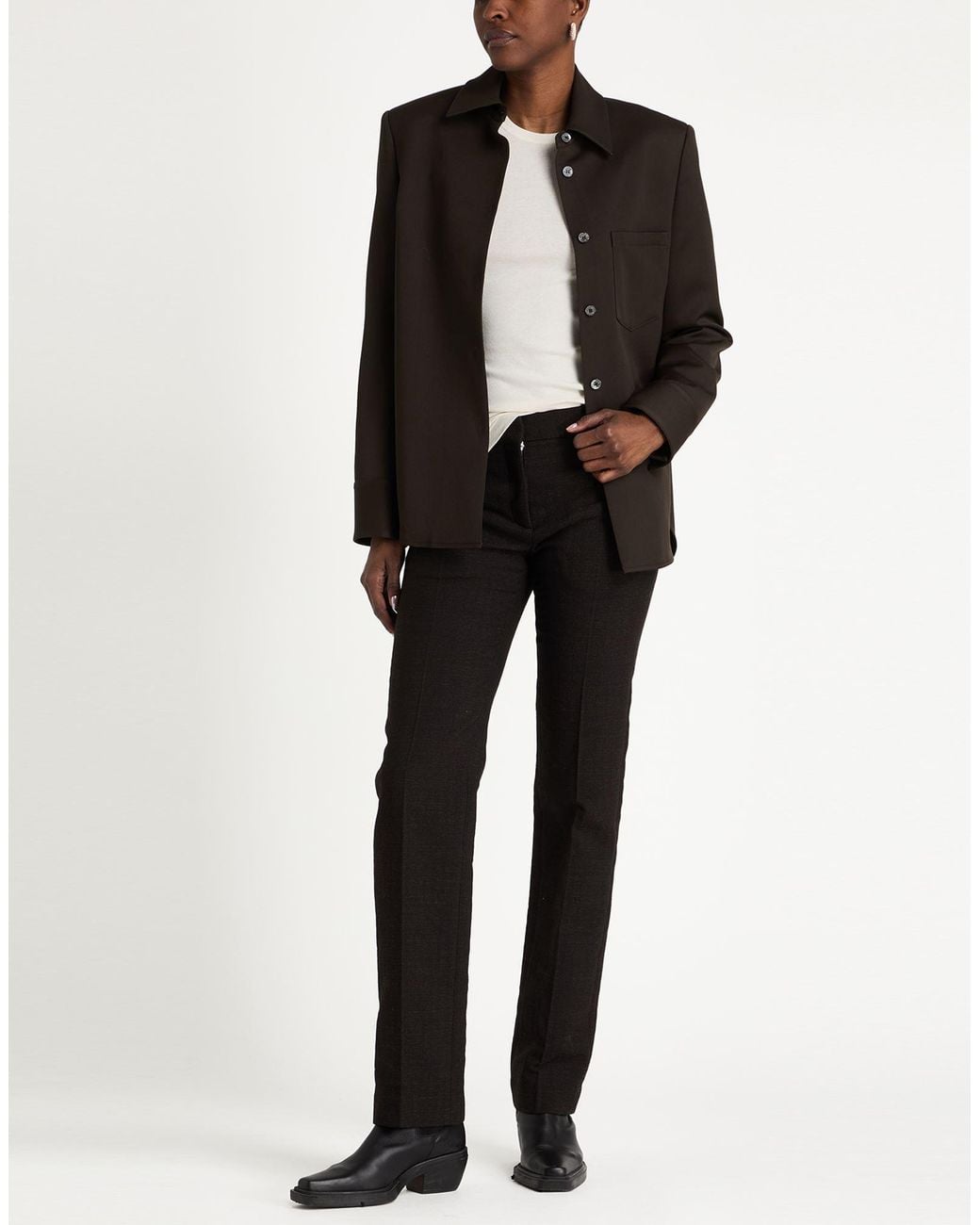 Acne Brown Dark Jacket Wool