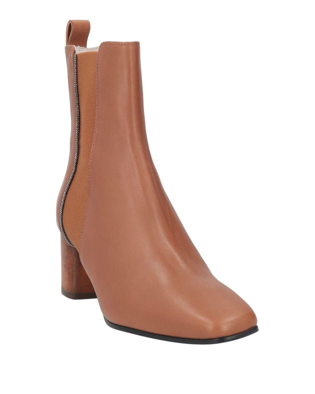 Fabiana Filippi Brown Ankle Boots Leather