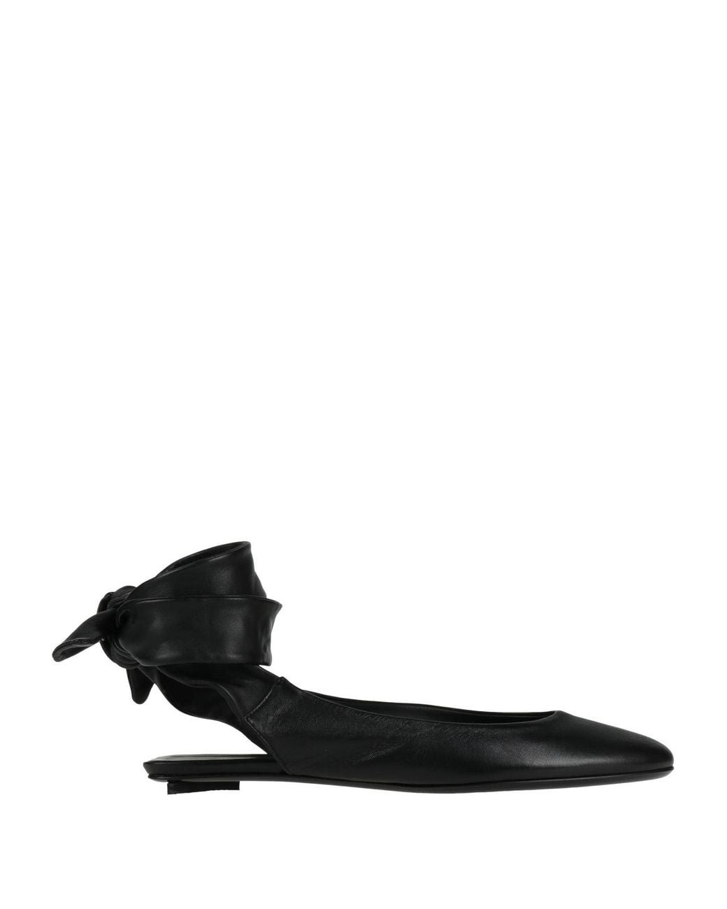 The Attico Black Ballet Flats Leather