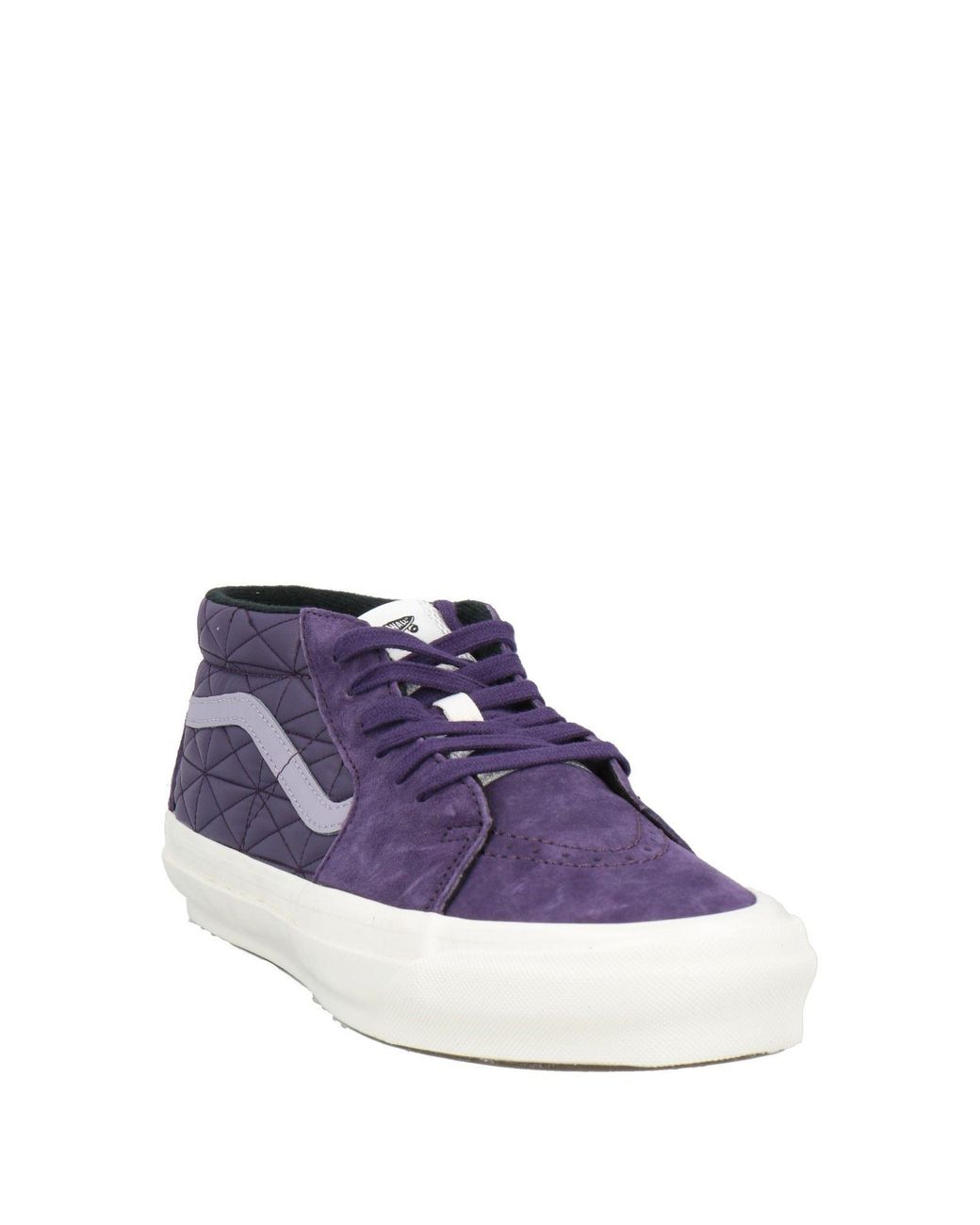 Vans Purple Sneakers Leather, Textile Fibers for men