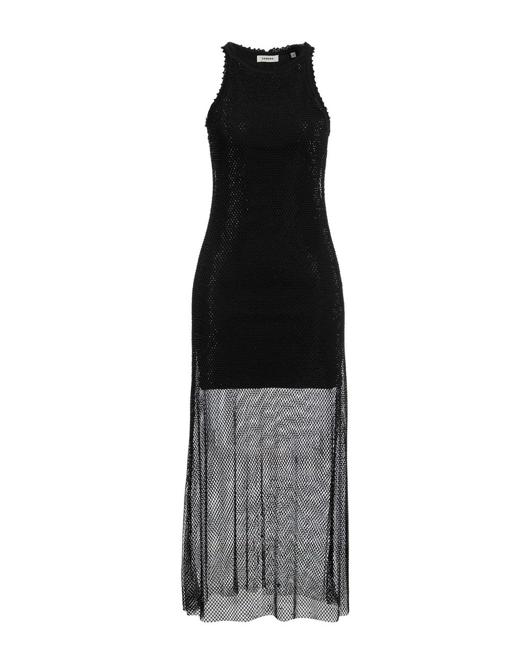Sandro Black Midi Dress