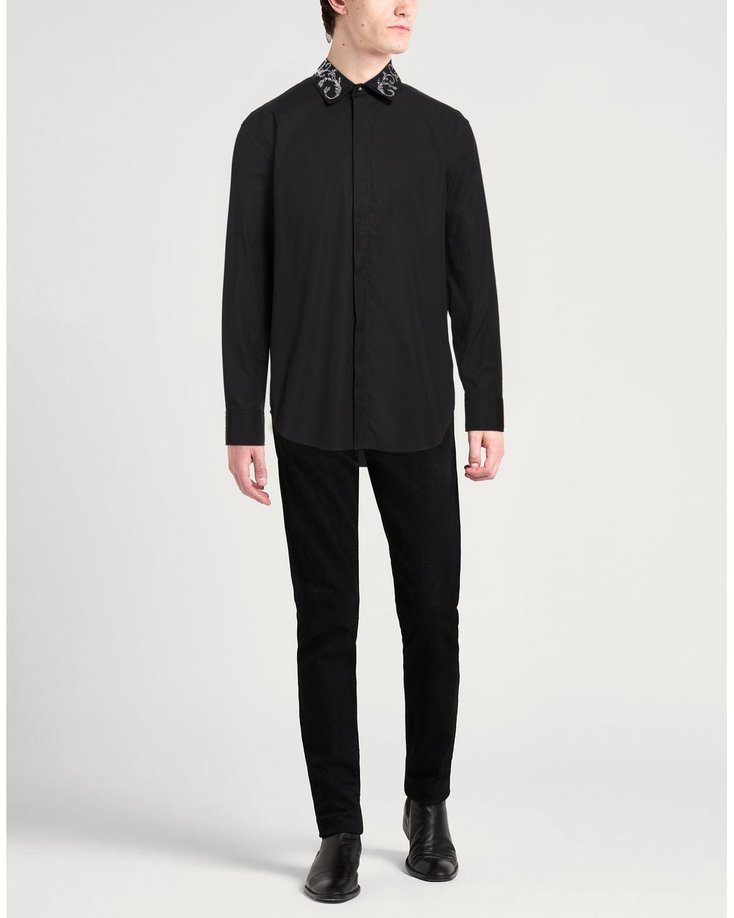 Versace Blue Shirt Cotton for men