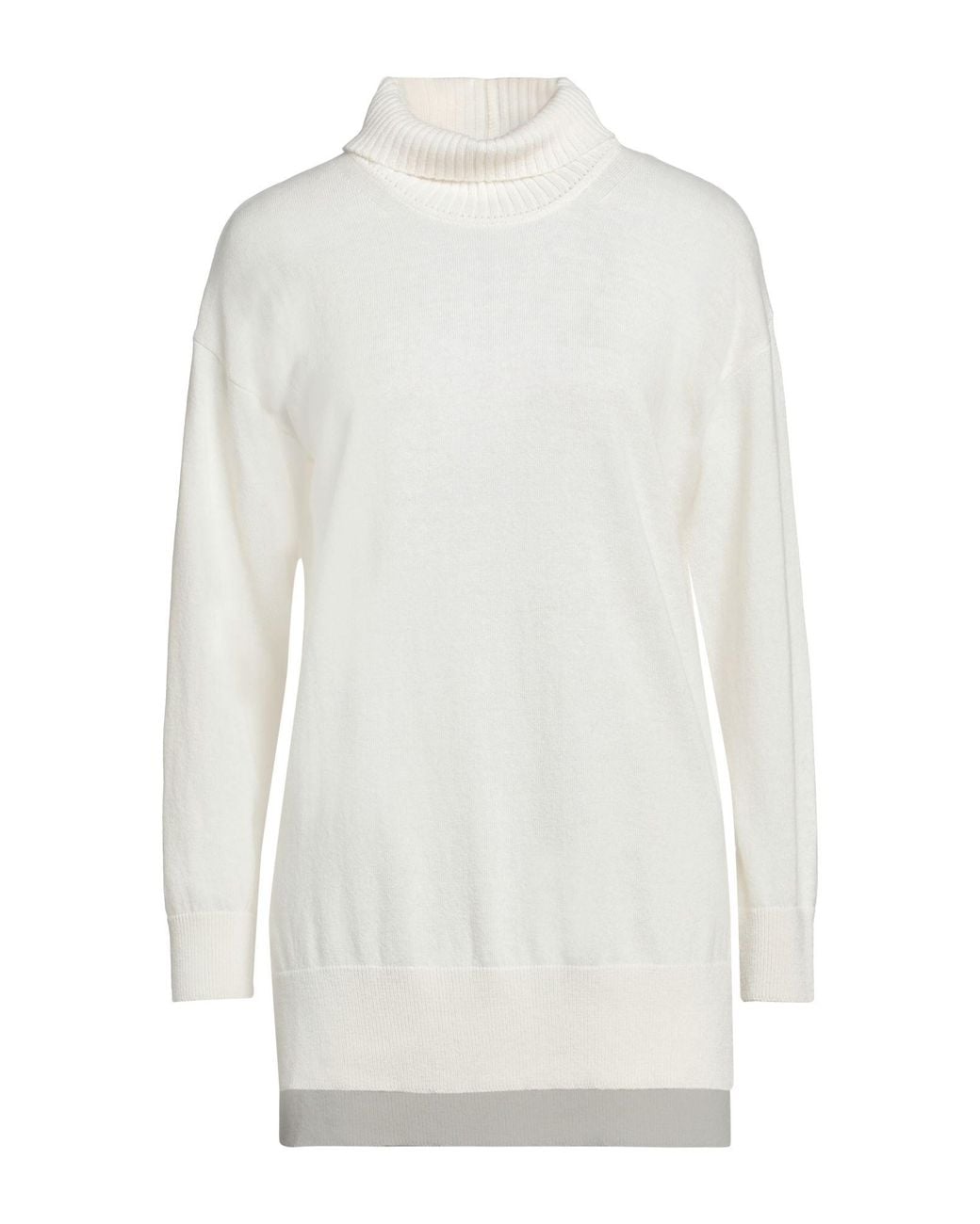 Alpha Studio White Turtleneck