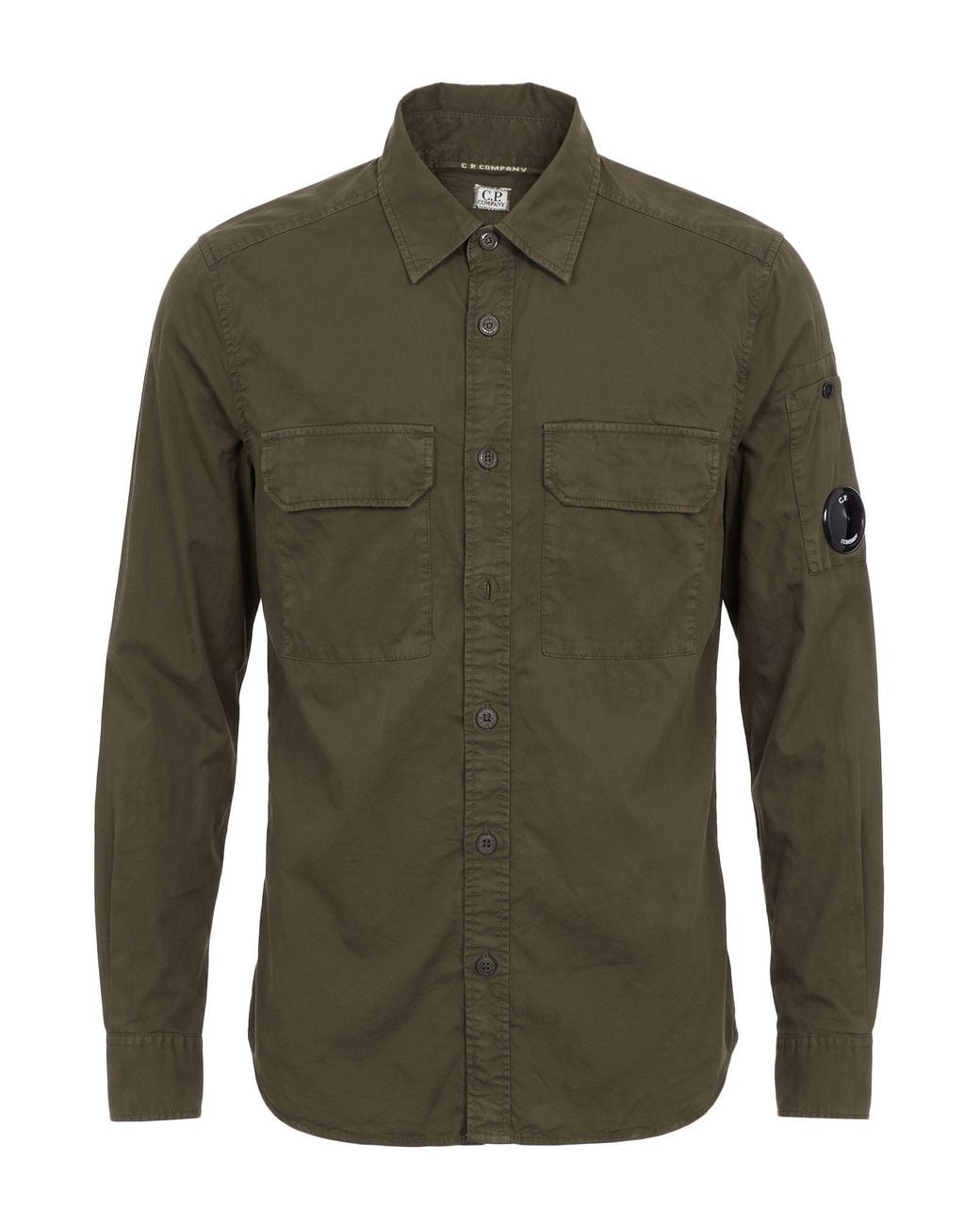 C P Company Green Shirt Cotton for men