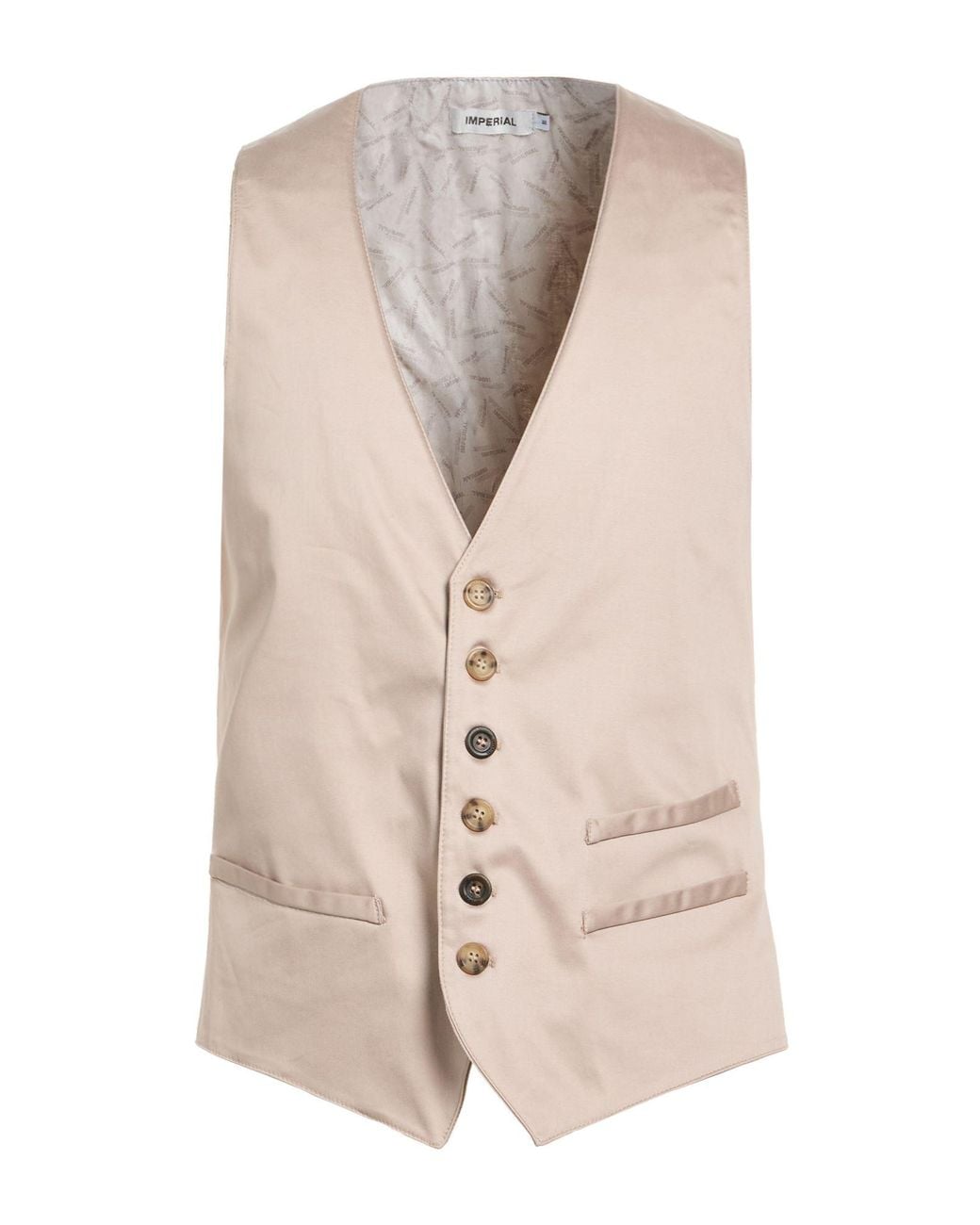 Imperial Natural Tailored Vest Cotton, Elastane for men