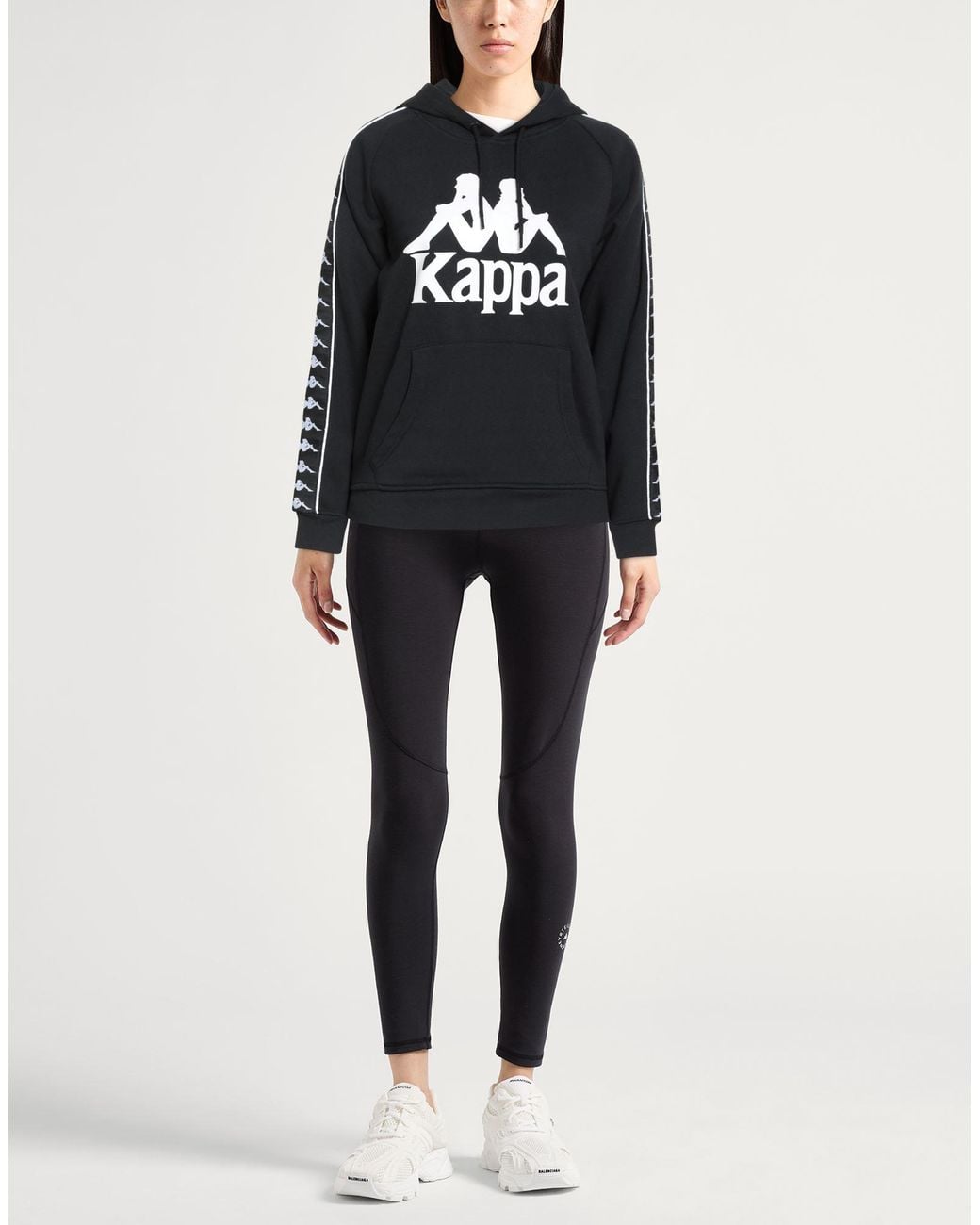 Kappa Black Sweatshirt Cotton, Polyester