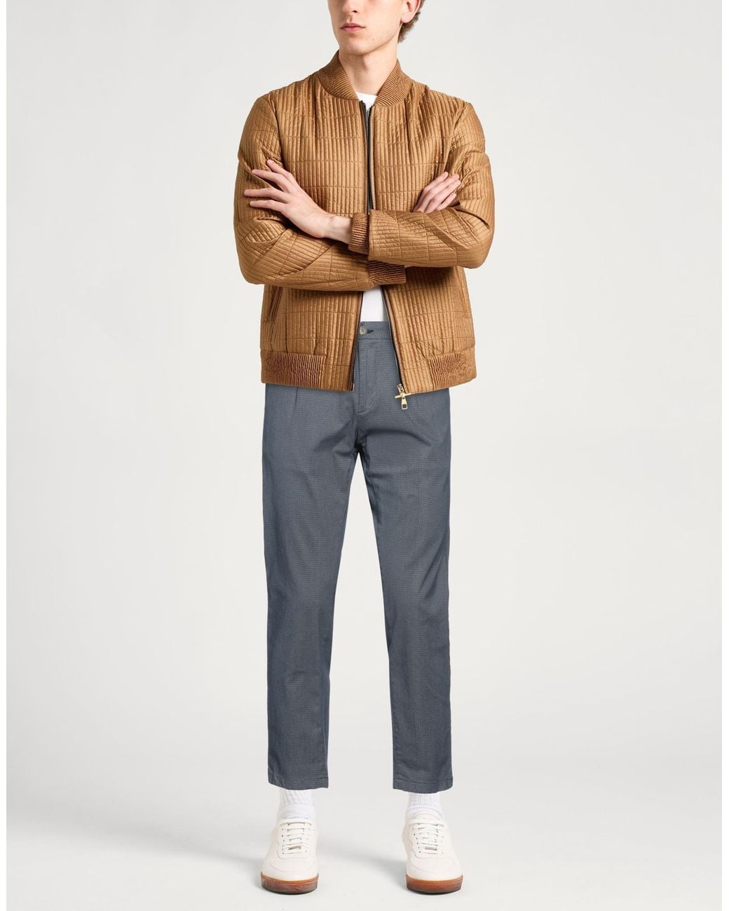 AT.P.CO Gray Pants Cotton, Elastane for men