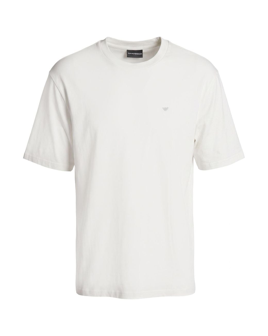 Emporio Armani White T-Shirt Lyocell, Cotton for men