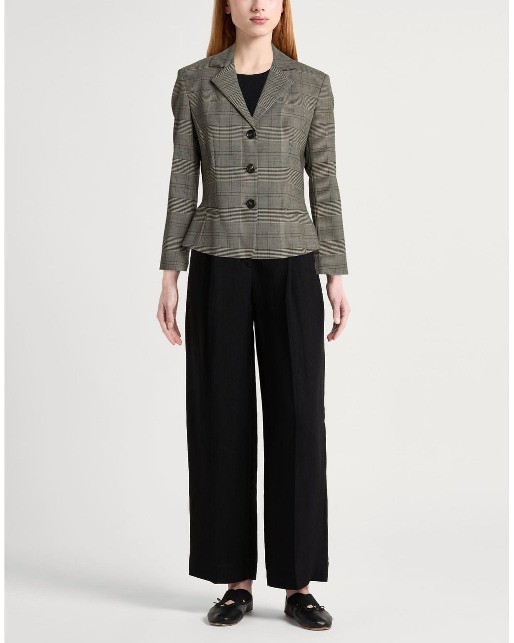 Sara Roka Green Sand Blazer Polyester, Virgin Wool, Elastane